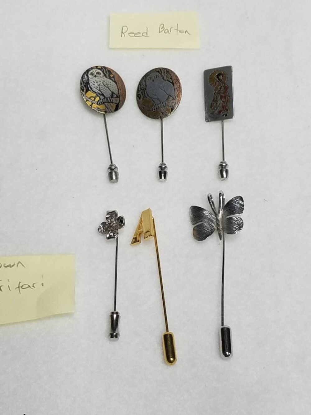 Vintage Hat Pins Lot 6 Crown Trifari Reed & Barton Collector Hatpin Stickpins - Picture 6 of 9